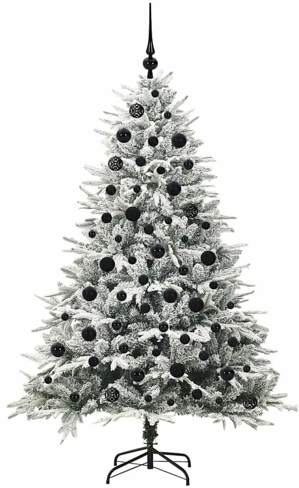 vidaXL Τεχνητό Χριστουγεννιάτικο Δέντρο με Φώτα και Σετ Μπάλες 180 cm