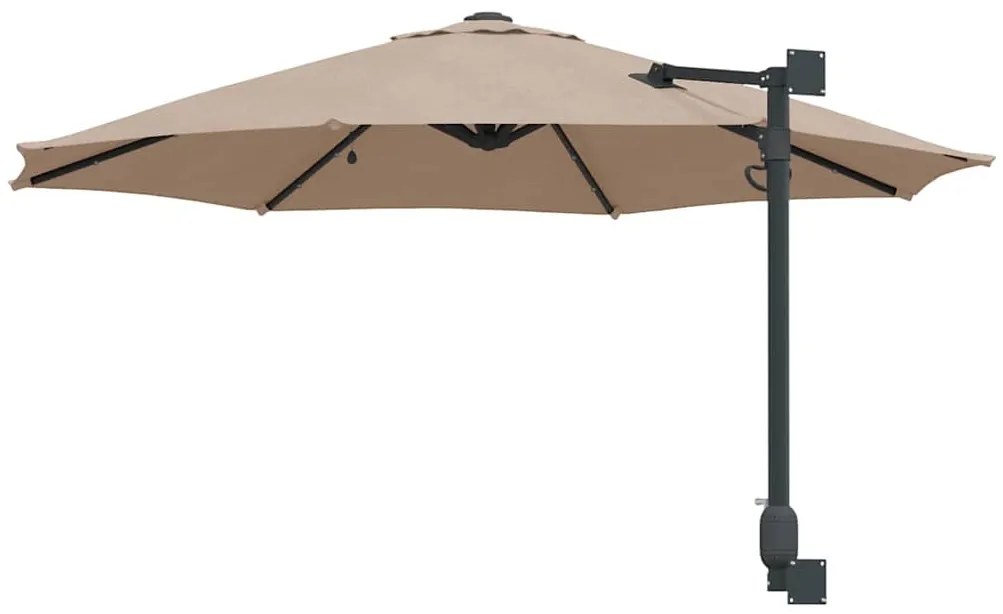 vidaXL Ομπρέλα Κήπου Ταμπά και Μαύρο 248 x 248 x 148 εκ.