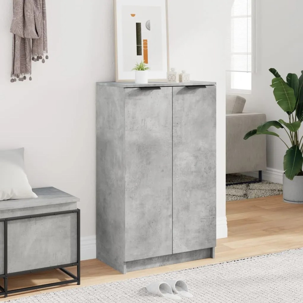 vidaXL Παπουτσοθήκη Γκρι Σκυροδέματος 59x35x100,5 εκ. Επεξεργασμένο Ξύλο