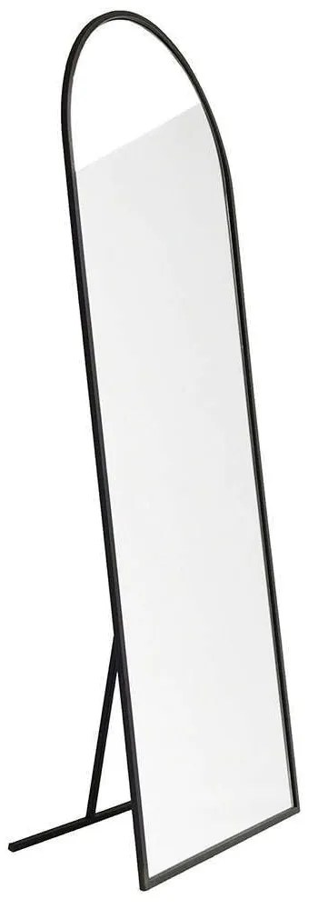 Καθρέπτης Δαπέδου Portal 552NOS2313 65x1,5x180cm Black Aberto Design Metal, Glass