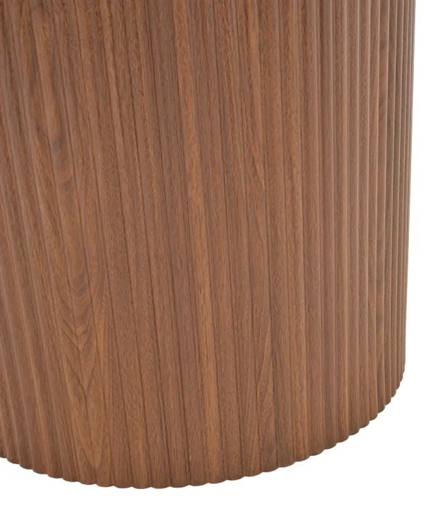 Τραπέζι Karulo pakoworld mdf σε καρυδί απόχρωση Φ120x76εκ