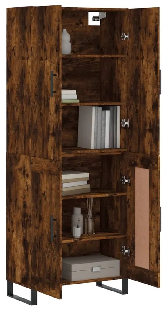 vidaXL Ντουλάπι Καπνιστή Δρυς 69,5x34x180 εκ. από Επεξεργασμένο Ξύλο