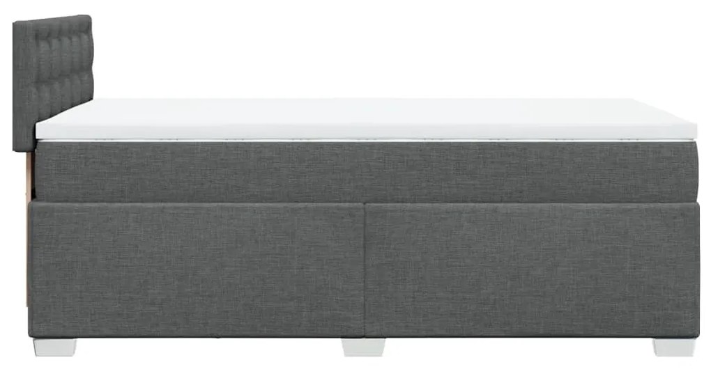 ΚΡΕΒΑΤΙ BOXSPRING ΜΕ ΣΤΡΩΜΑ ΣΚΟΥΡΟ ΓΚΡΙ 100X200 ΕΚ. ΥΦΑΣΜΑΤΙΝΟ 3288114