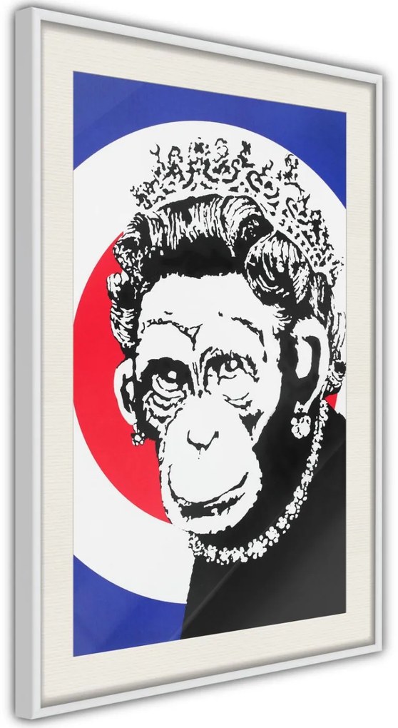 Αφίσα - Banksy: Monkey Queen - 20x30 - Χρυσό - Χωρίς πασπαρτού