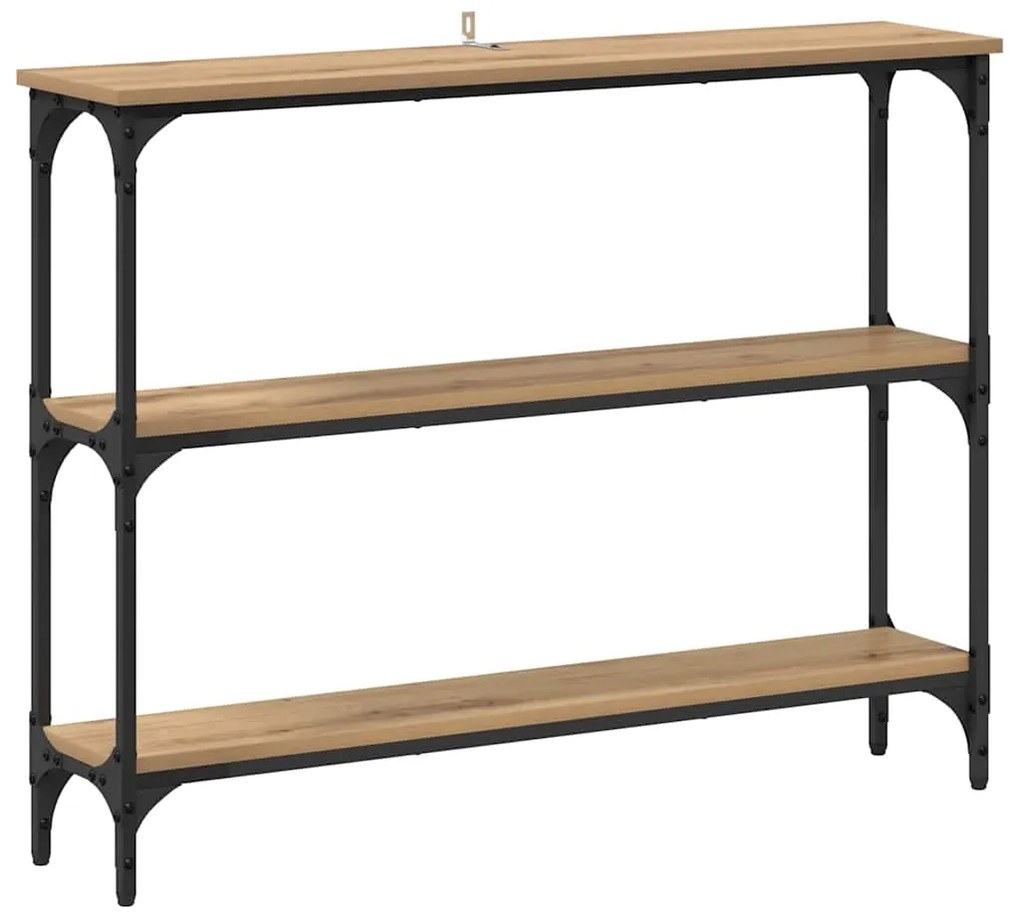 vidaXL Τραπέζι κονσόλας με ράφι artisan δρυς 100 x 22.5 x 75 εκ