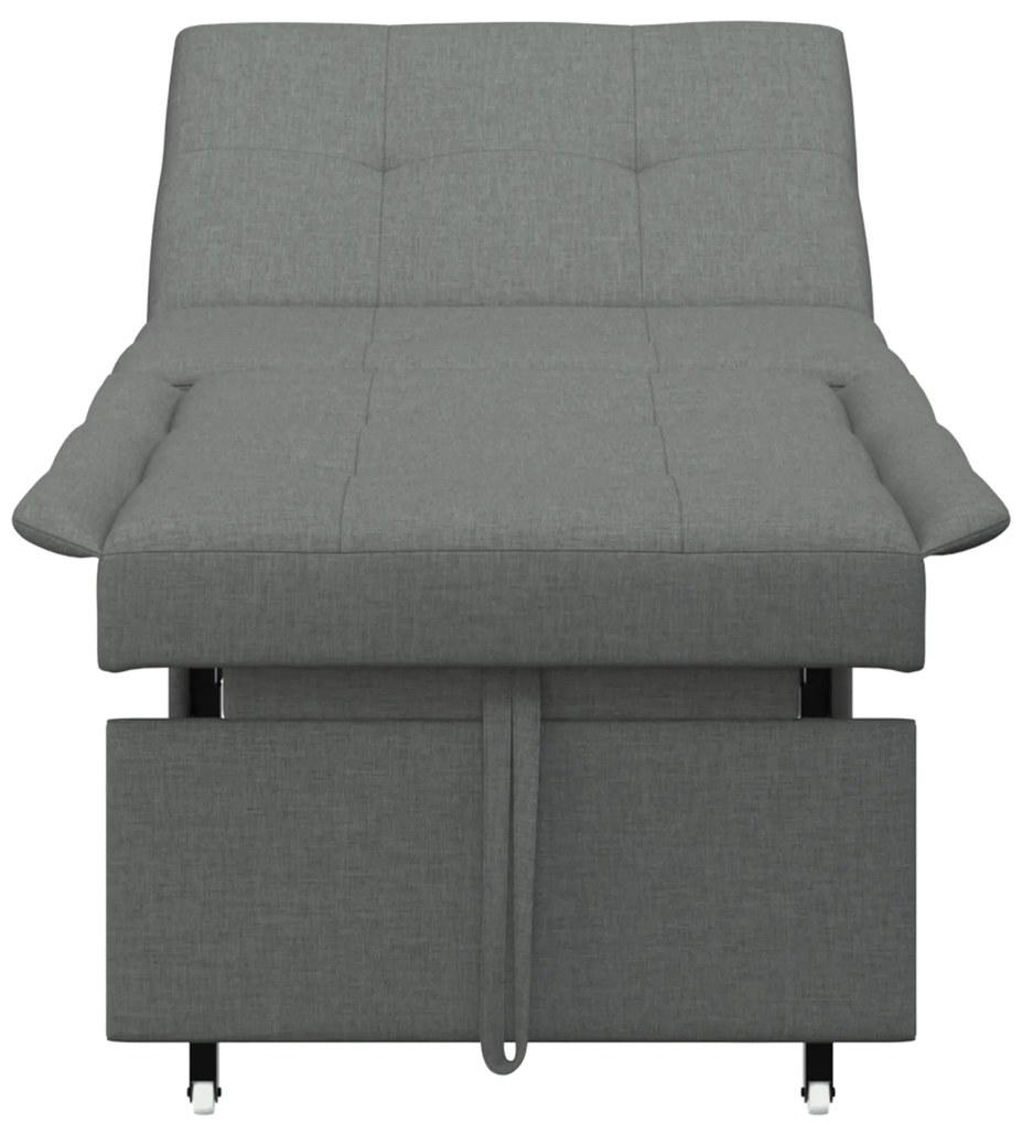 vidaXL Καναπές κρεβάτι 3 σε 1  - Σχεδιασμός pull-out, σκούρο γκρι ύφασμα