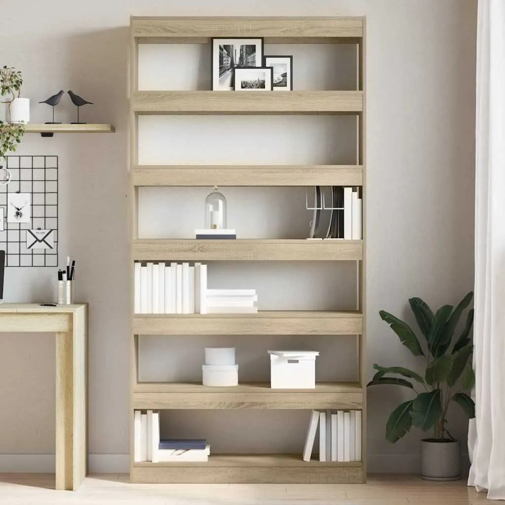 vidaXL Βιβλιοθήκη Καφέ 100 x 30 x 198 εκ. Επεξεργασμένο ξύλο