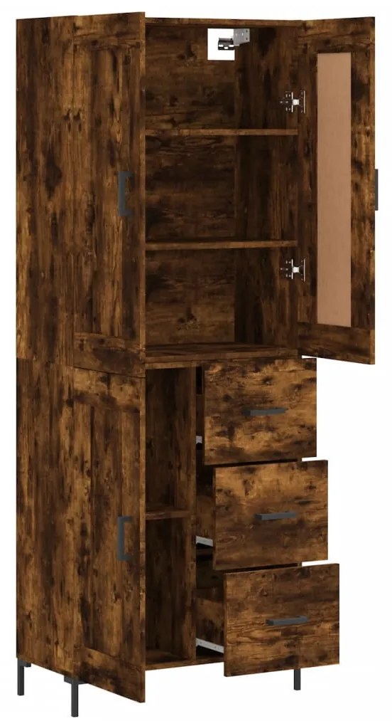 vidaXL Ντουλάπι Καπνιστή Δρυς 69,5x34x180 εκ. από Επεξεργασμένο Ξύλο