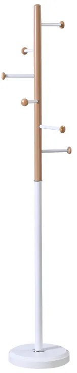 Καλόγερος Serea pakoworld μέταλλο σε λευκή-φυσική απόχρωση Φ30x175εκ