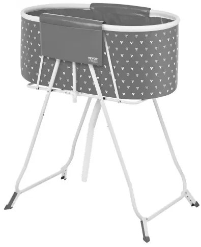 VEVOR Foldable Dog Bathtub Elevated Grey Shower Station for Small &amp; Medium Pets