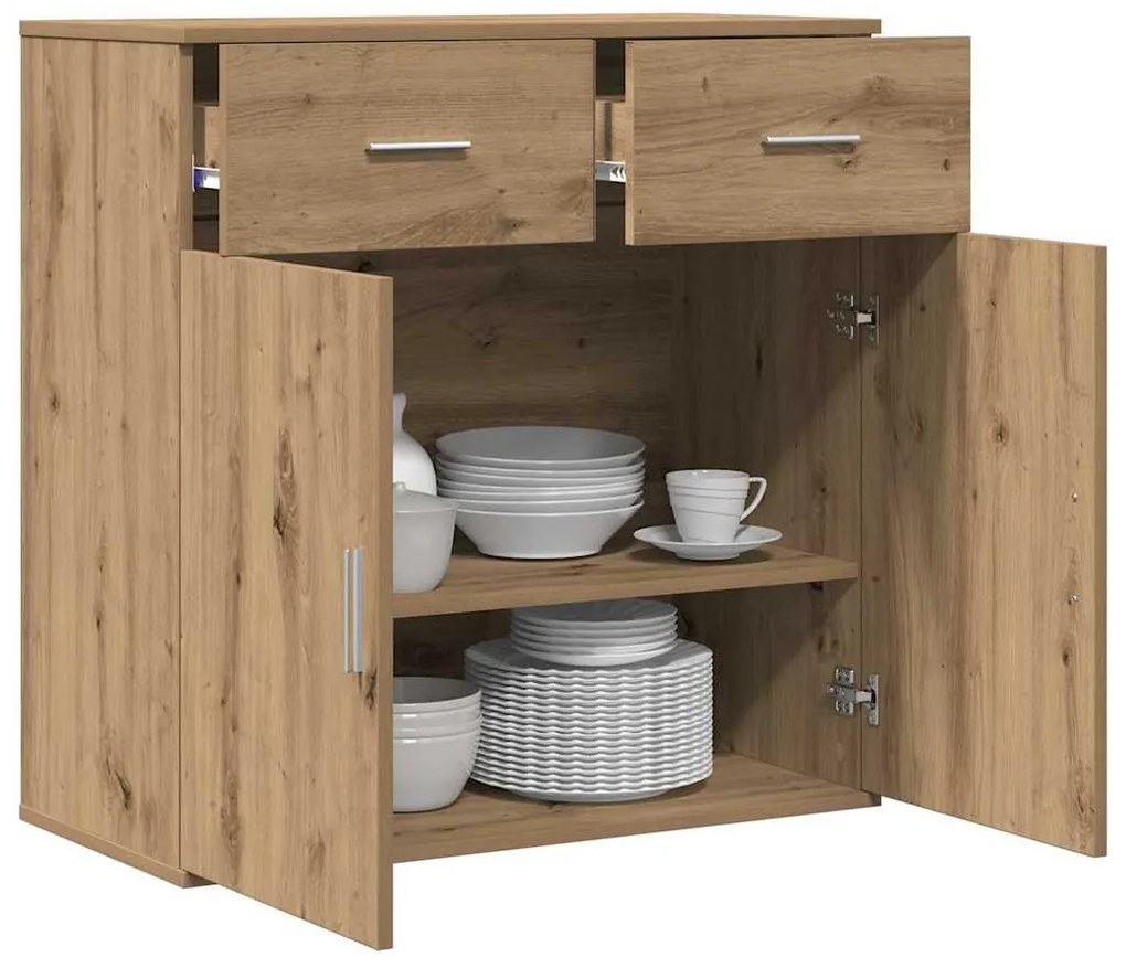 vidaXL Πλαϊνό γραφείο Artisan Oak 78 x 38 x 80 εκ Επεξεργασμένο ξύλο