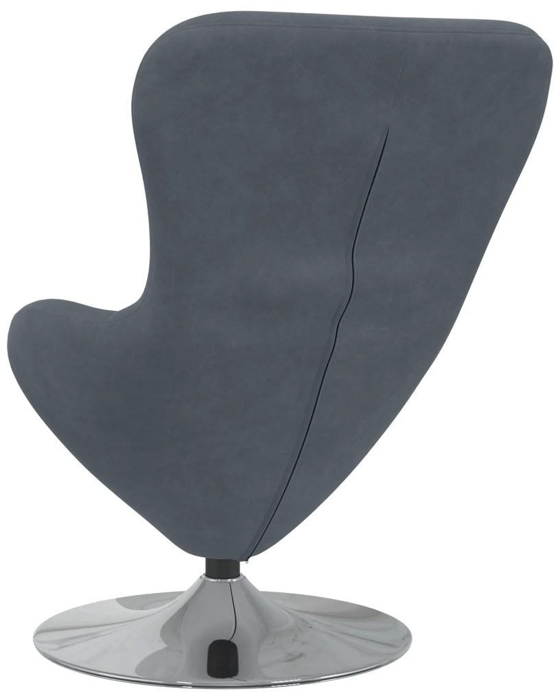 vidaXL Πολυθρόνα Αυγού Dark Grey Velvet