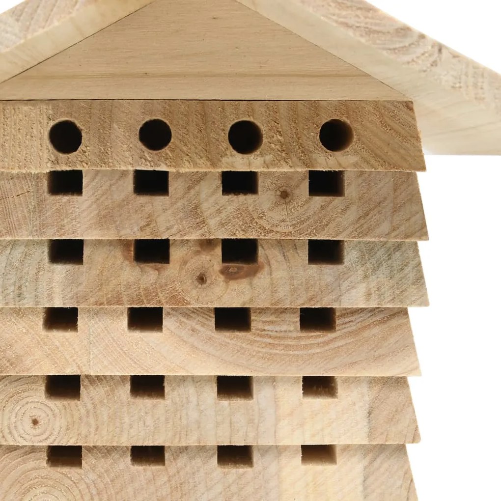 vidaXL Ξενοδοχείο Μελισσών 22 x 20 x 20 εκ. από Μασίφ Ξύλο Ελάτης