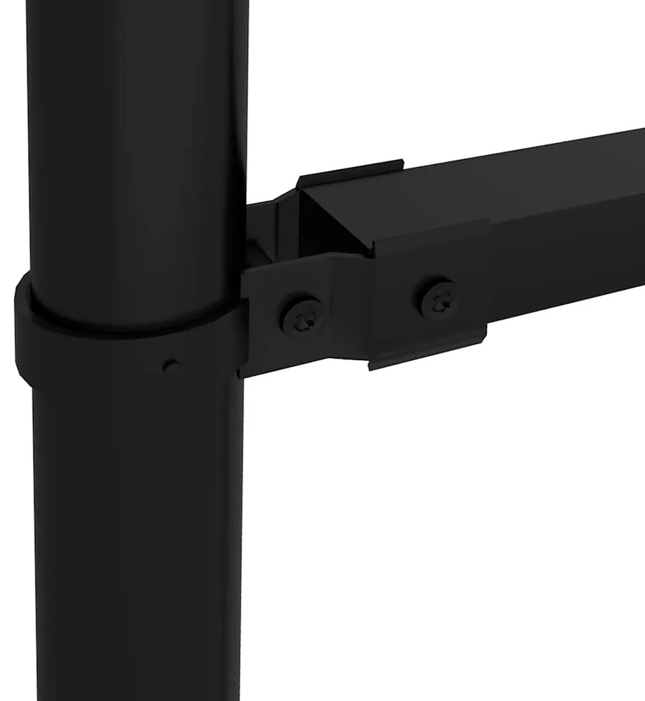 vidaXL Φράχτης Κήπου με Κορυφή Δόρυ Μαύρος Ατσάλινος 1426 x 100 εκ.