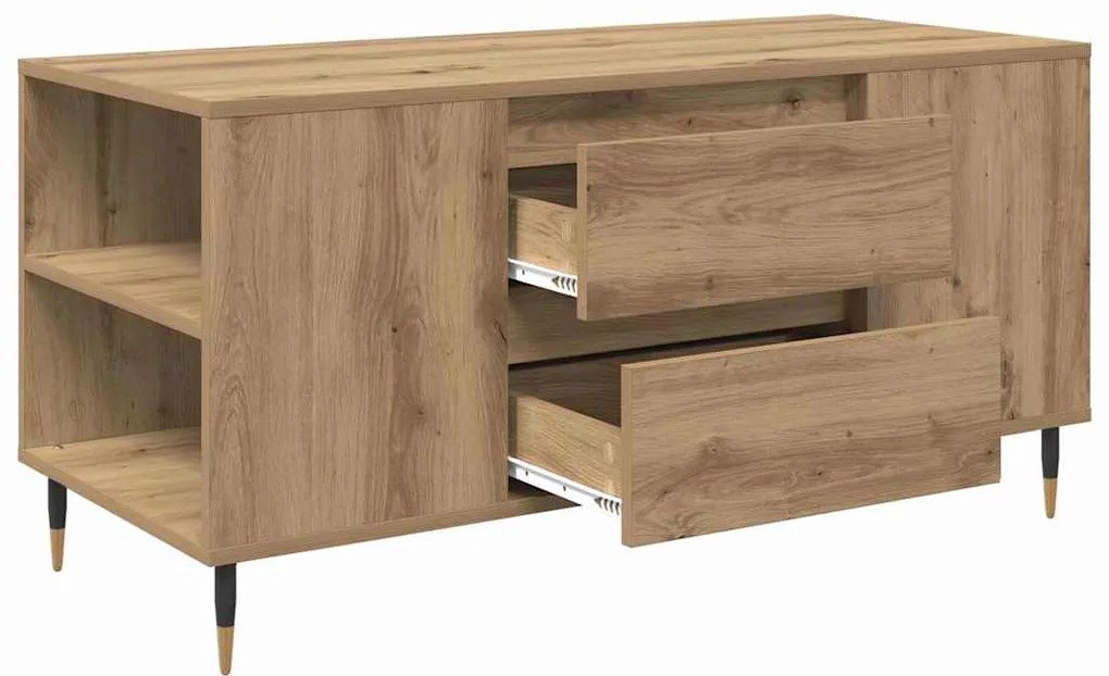 vidaXL Τραπεζάκι σαλονιού with Drawer artisan δρυς 102 x 44.5 x 50 εκ