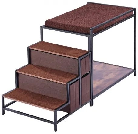 VEVOR Pet Bunk Bed Dog/Cat Window Perch with Stairs Storage Medium Size