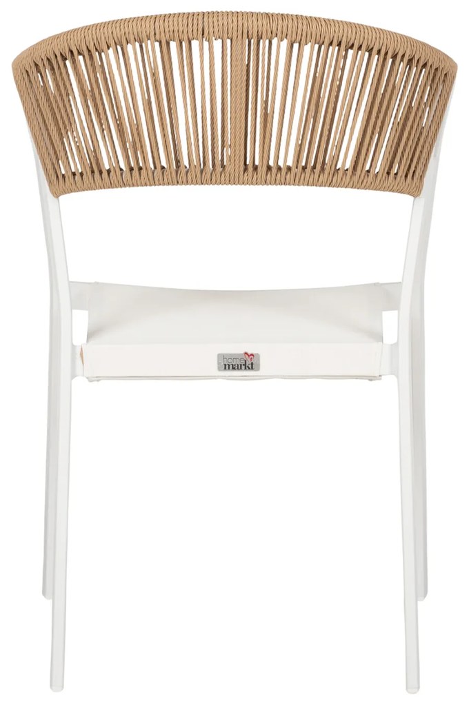 ΠΟΛΥΘΡΟΝΑ ΑΛΟΥΜΙΝΙΟΥ ΛΕΥΚΗ PE RATTAN TEXTLINE 45x63x82Υεκ.HM5891.02 - 0525644 - HM5891.02