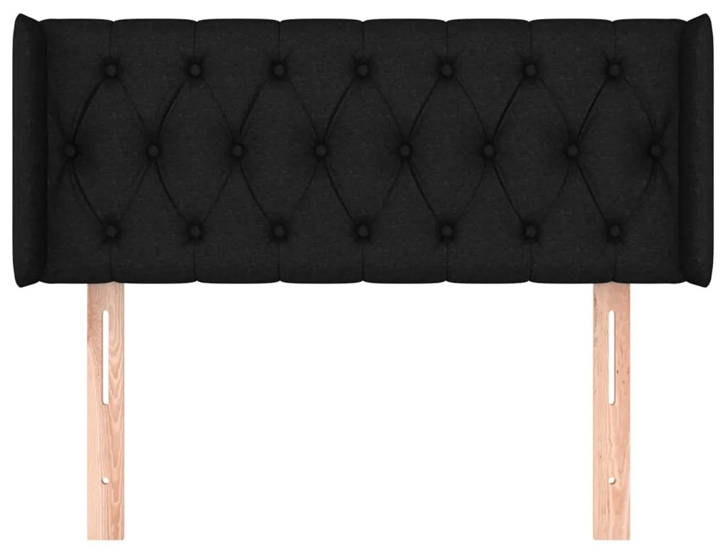 vidaXL Κεφαλάρι με Πτερύγια Μαύρο 93x16x78/88 εκ. Υφασμάτινο