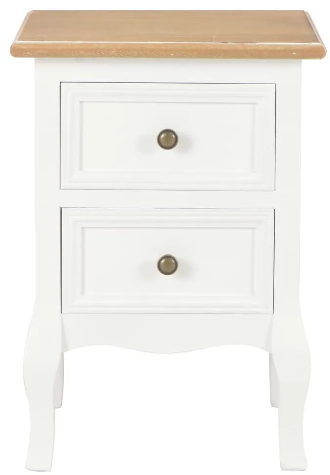 vidaXL Κομοδίνα 2 Τεμ. Λευκά 35 x 30 x 49 εκ. από MDF