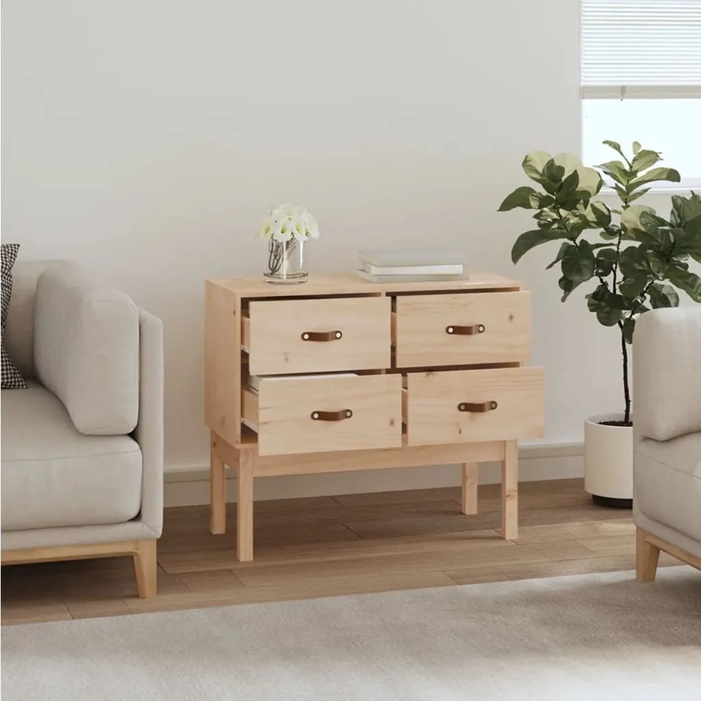 vidaXL Ντουλάπι Κονσόλα 90 x 40 x 78 εκ. από Μασίφ Ξύλο Πεύκου