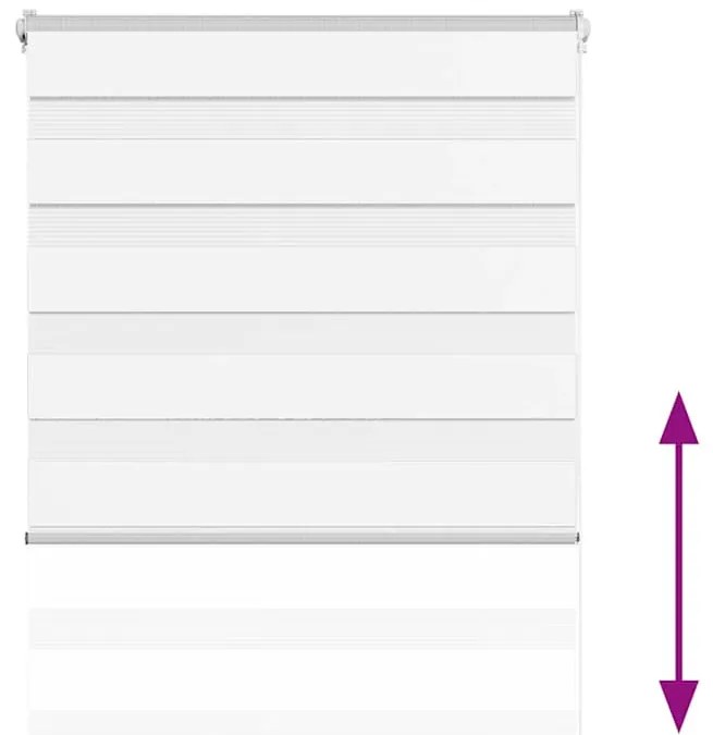 vidaXL Ζέβρα τυφλή Λευκό Πλάτος υφάσματος 70,9 εκ. Πολυεστέρας