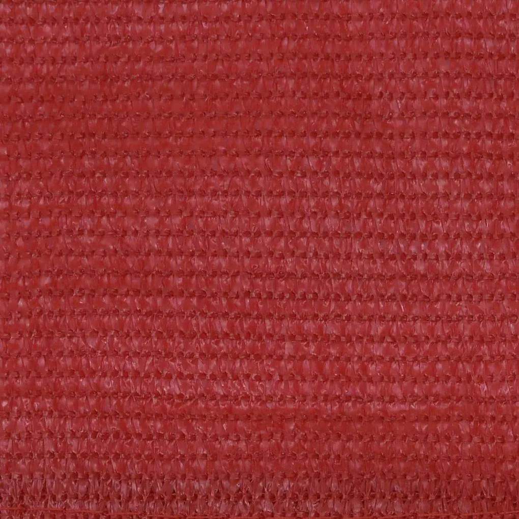 Διαχωριστικό Βεράντας Κόκκινο 120 x 600 εκ. από HDPE - Κόκκινο