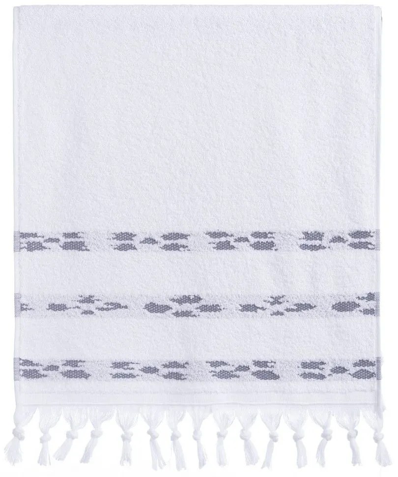 Πετσέτα Garnet White-Grey Nef-Nef Προσώπου 50x90cm 100% Cotton