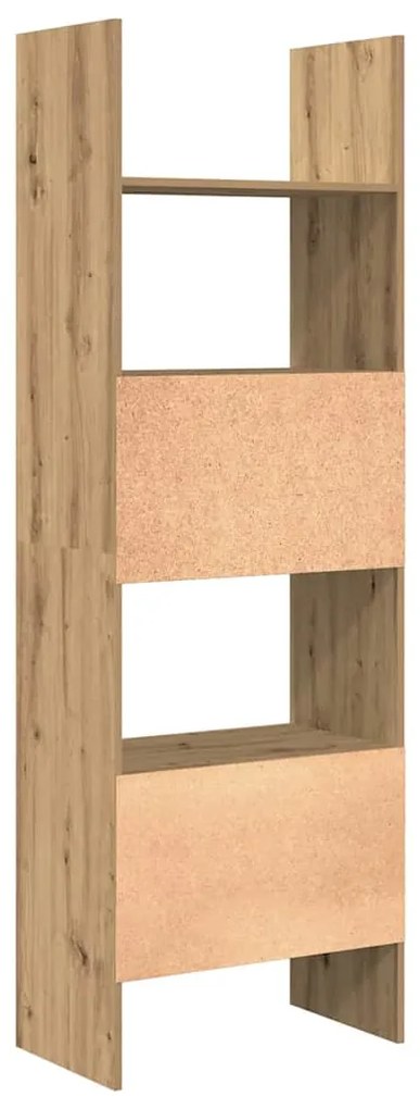 vidaXL Βιβλιοθήκη artisan δρυς 60 x 35 x 180 εκατοστά