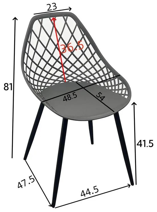 Καρέκλα Suan pp σε capuccino απόχρωση και μαύρο μεταλλικό πόδι 56x49x82εκ 56x49x82 εκ.