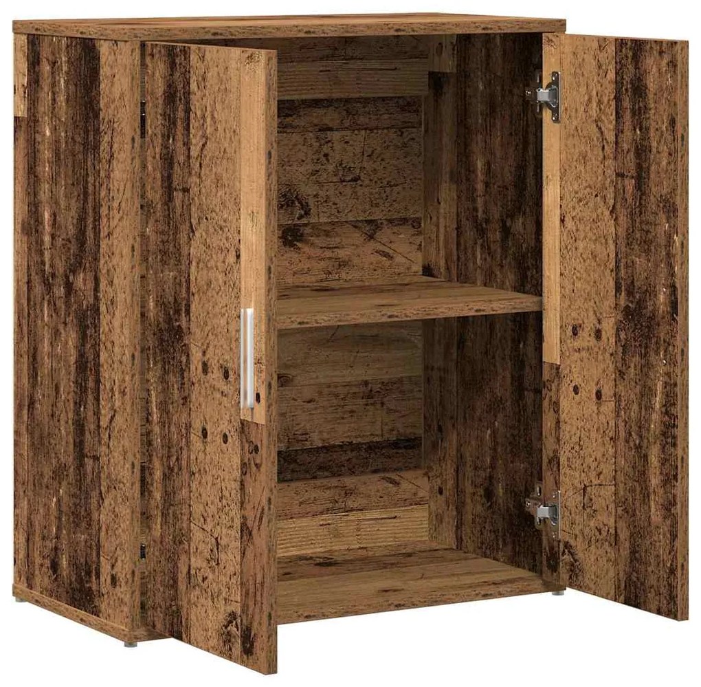 vidaXL Πλαϊνό γραφείο 2 pcs Παλιό ξύλο 60 x 31 x 70 εκ