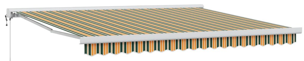 vidaXL Χειροκίνητη Σκηνή Πράσινη και Λευκή 400x350 cm