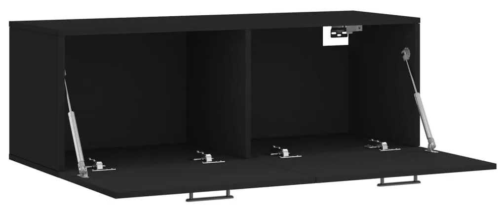 vidaXL Ντουλάπι Τοίχου Μαύρο 100x36,5x35 εκ. από Επεξεργασμένο Ξύλο