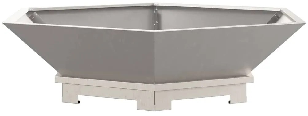 vidaXL Εστία Φωτιάς Εξαγωνική 100x100x28 εκ Ανθεκτικό Ατσάλι