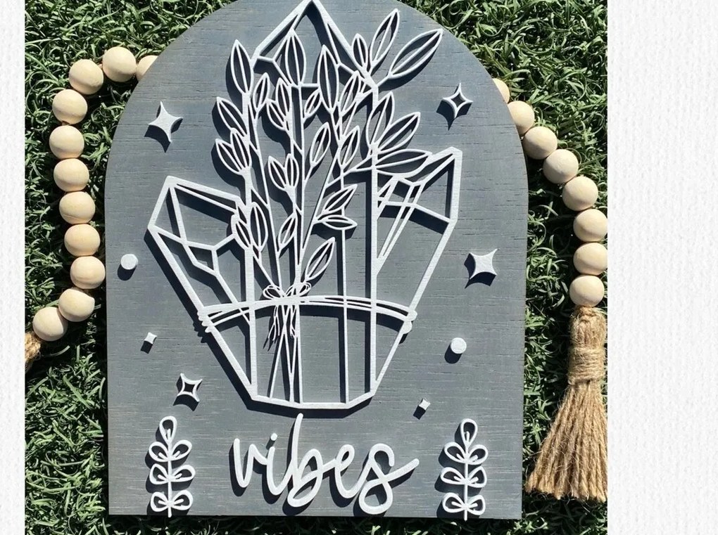 Σετ των 2 Intra απο ξύλο plywood 3mm-4mm πάχος – Vibes Boho Arch Decor Laser Δίασταση  20x20 cm INTRAFABR-44638696