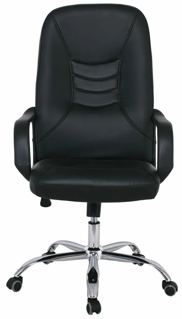 Καρέκλα γραφείου Mesa 427, Μαύρο, 109x65x65cm, Με μπράτσα, Με ρόδες, Μηχανισμός καρέκλας: Economic | Epipla1.gr