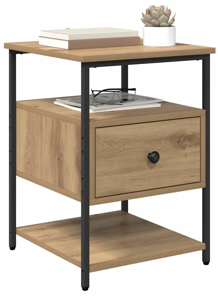 vidaXL Κομοδίνο 2 pcs Artisan Oak 40 x 42 x 56 εκ Επεξεργασμένο ξύλο