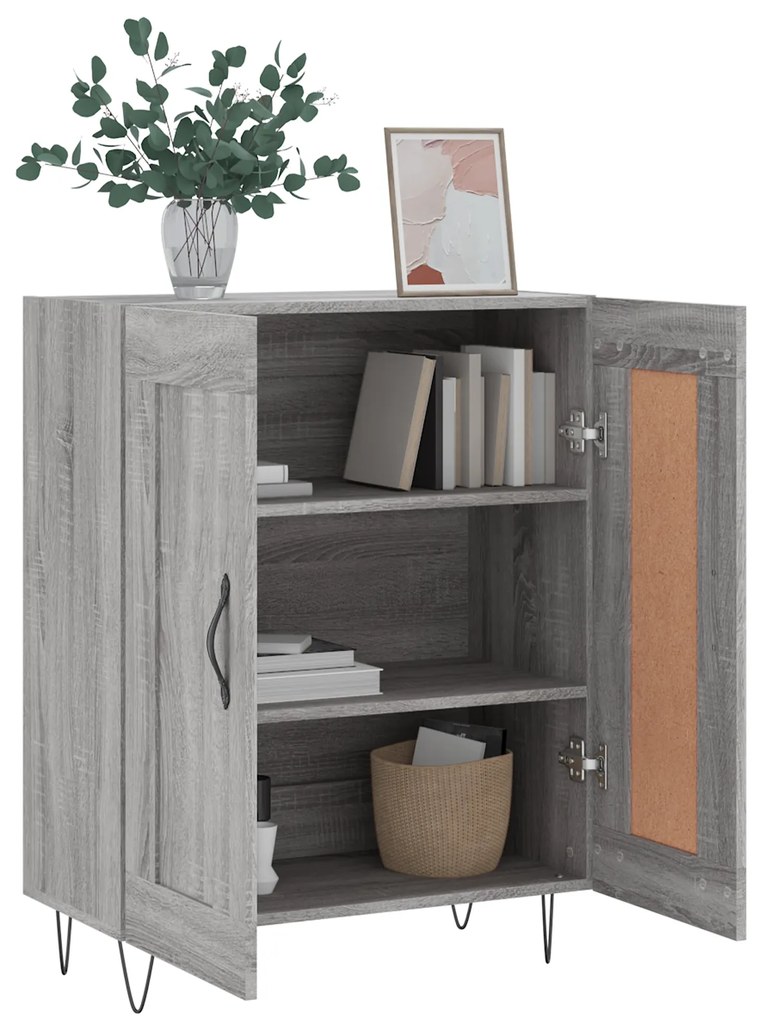 vidaXL Ντουλάπι Γκρι Sonoma 69,5 x 34 x 90 εκ. από Επεξεργασμένο Ξύλο