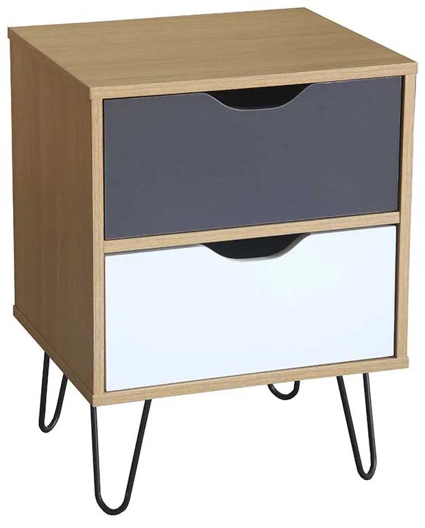 Liberta ARTIC ΚΟΜΟΔΙΝΟ SONOMA ΓΚΡΙ ΛΕΥΚΟ 45x39xH59,5cm 45x39xH59,5cm 09-0999