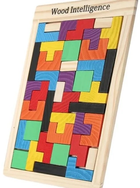 Σετ των 2 Intra απο ξύλο plywood 3mm-4mm πάχος – ξύλο Παιχνιδιού Wood Intelligence Tetris Puzzle 45x50 cm INTRAVECTRY-MY556044