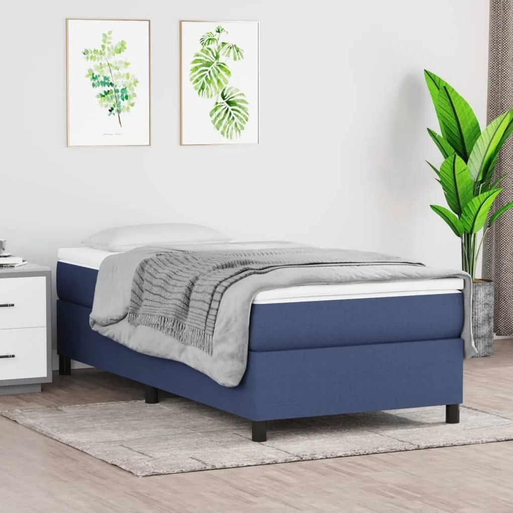 ΚΡΕΒΑΤΙ BOXSPRING ΜΕ ΣΤΡΩΜΑ ΜΠΛΕ 80X200 ΕΚ. ΥΦΑΣΜΑΤΙΝΟ 3144381