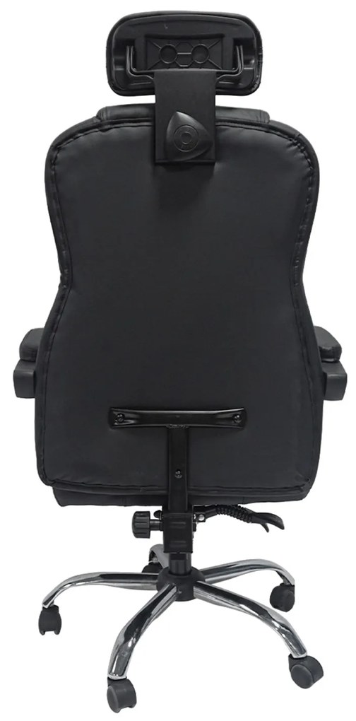 ΚΑΡΕΚΛΑ ΓΡΑΦΕΙΟΥ OCTAVIUS HM1202 ΜΑΥΡΟ PVC-ΜΕΤΑΛ.ΧΡΩΜΙΟ ΒΑΣΗ 63x73x129Υεκ