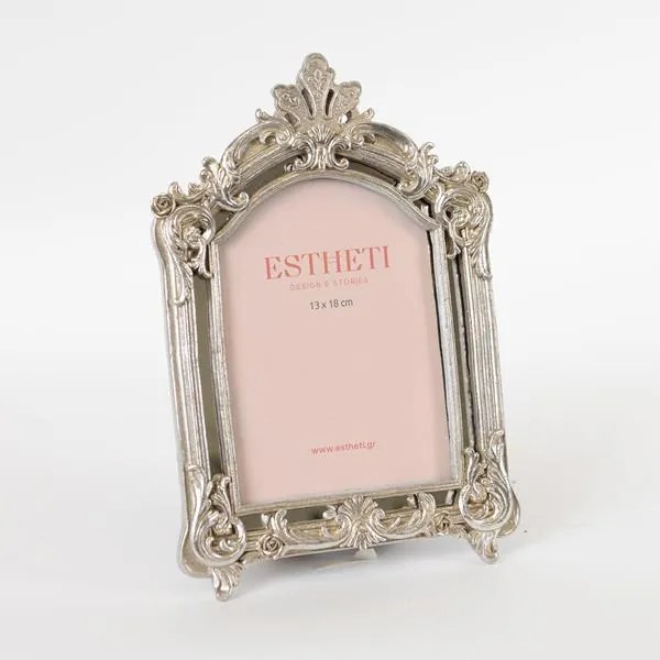 Estheti Κορνίζα 13x18cm Πολυρητίνης Αντικέ Ασημί 756-12040