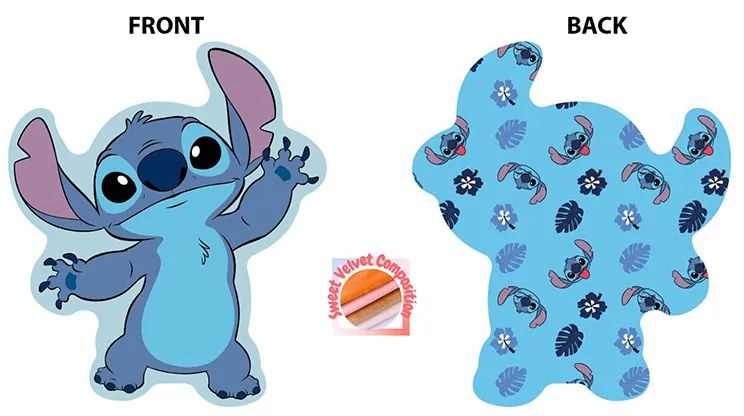 Διακοσμητικό Μαξιλάρι Βελουτέ 2 Όψεων Dimcol Stitch 680 Sky Blue 20cm