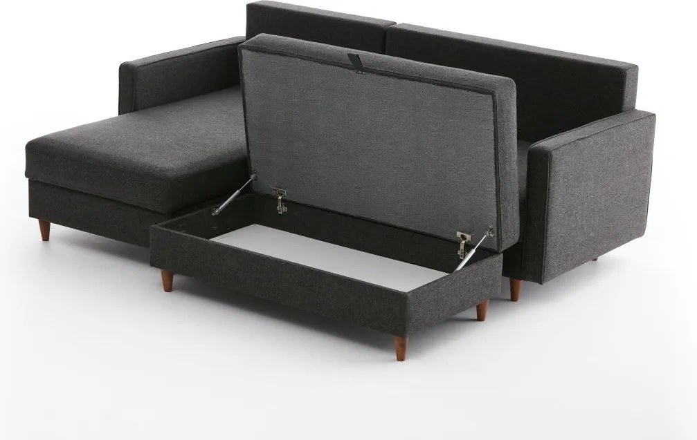 Corner Sofa Eva Left - Anthracite Anthracite