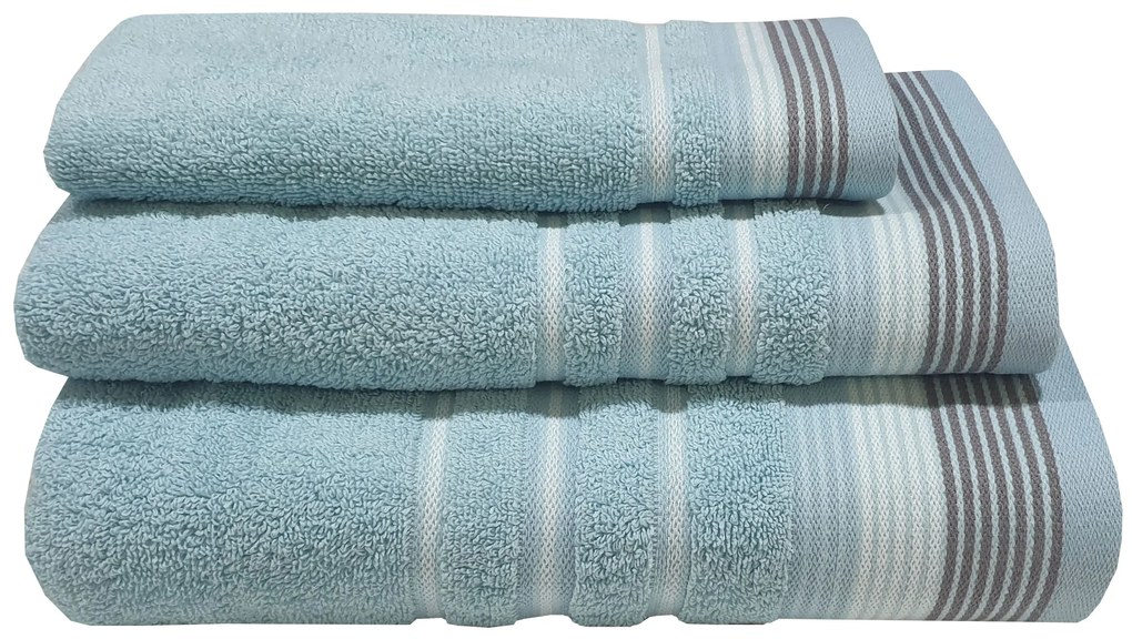 Πετσέτα Βαμβακερή Σώματος 70x140εκ. Satin Stripe Petrol Komvos 7005929-9
