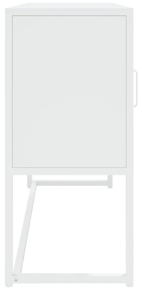 vidaXL Μπουφές Λευκός 105 x 35 x 75 εκ. από Ατσάλι