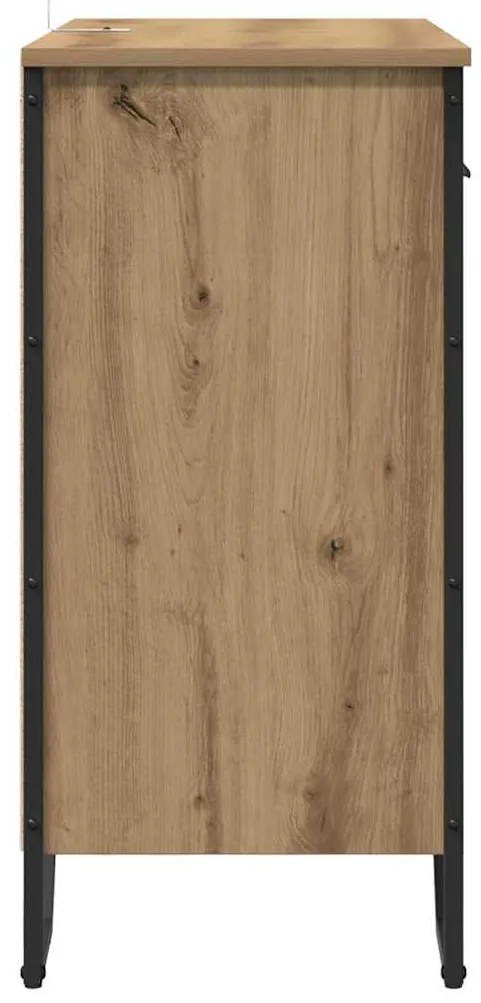 vidaXL Πλαϊνό γραφείο με συρτάρι artisan δρυς 79.5 x 35.5 x 74.5 εκ