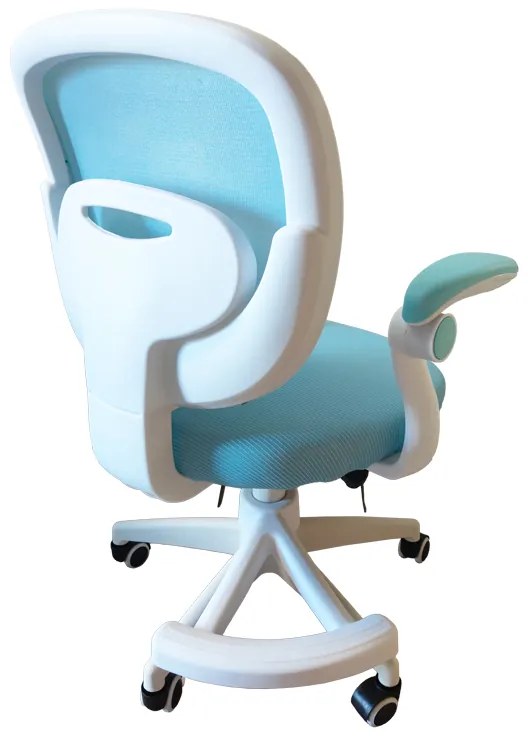 Καρέκλα γραφείου παδική Bernu pakoworld ύφασμα mesh σε σιελ απόχρωση 47x56x80-90εκ