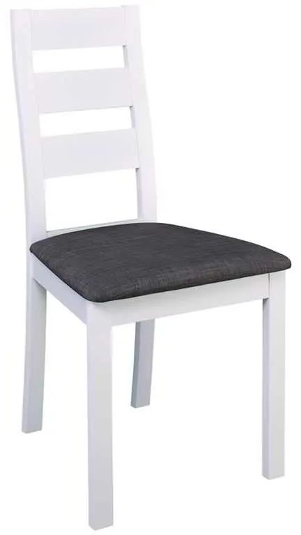 Καρέκλα MILLER Οξυά Άσπρη/Ύφ.Γκρι 45x52x97cm (Σετ 2 ΤΕΜ)