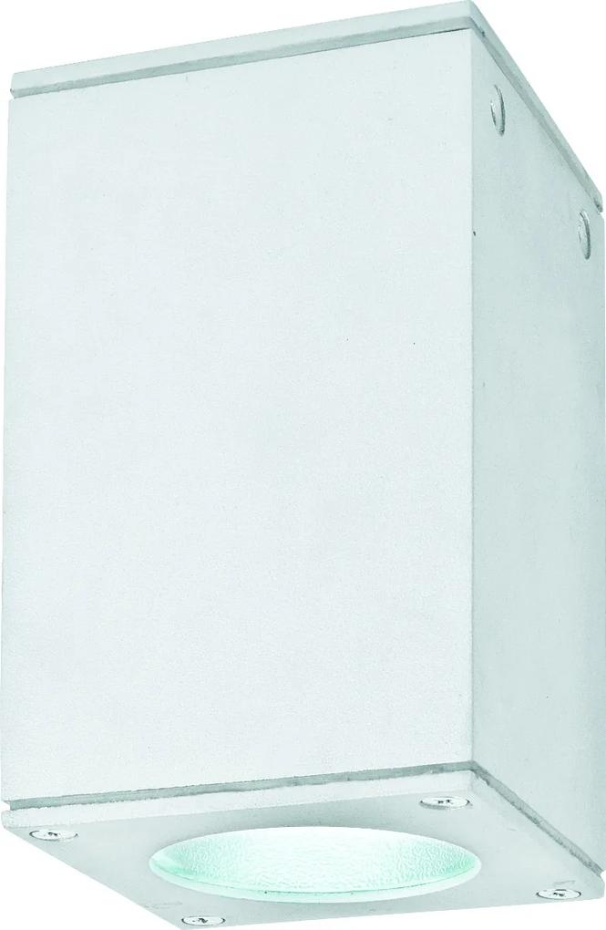 Φωτιστικό Οροφής 6,5*6,5*12 cm IP44 Ανθυγρό 1*GU10 Λευκό Αλουμίνιο Viokef Paros 4080101